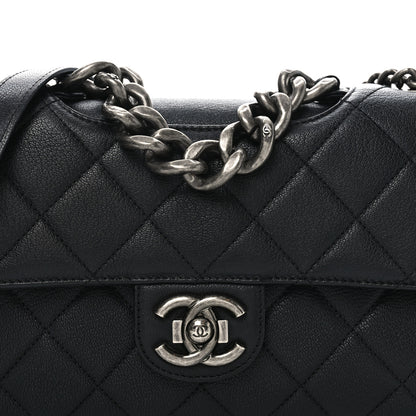 Chanel Goatskin Quilted Medium Perfect Edge Flap Black 8 of 10