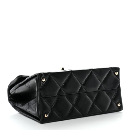 Chanel Caviar Quilted Mini Retro Twist Top Handle Flap Black 3 of 9