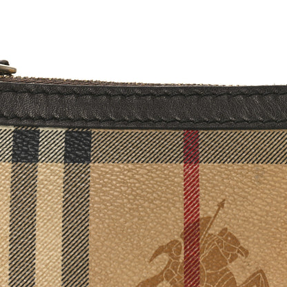 Burberry Haymarket Check Coin Case Wristlet Chocolate 9 of 10