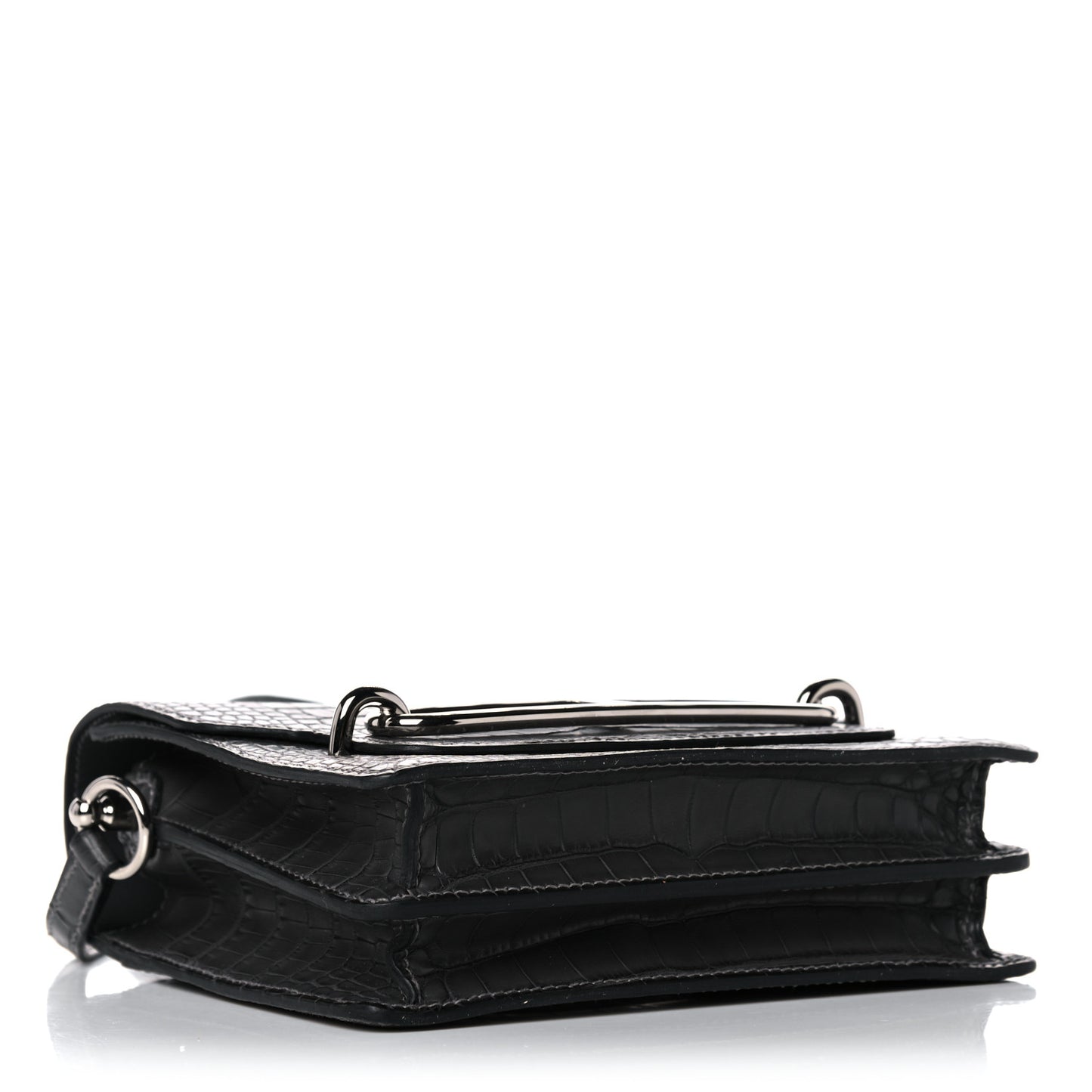 Matte Alligator Mini Sac Roulis Graphite