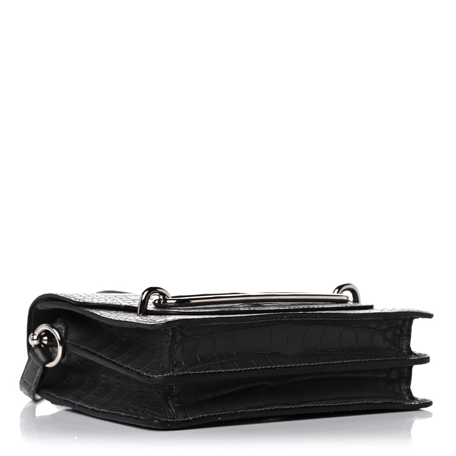 Hermes Matte Alligator Mini Sac Roulis Graphite 4 of 14