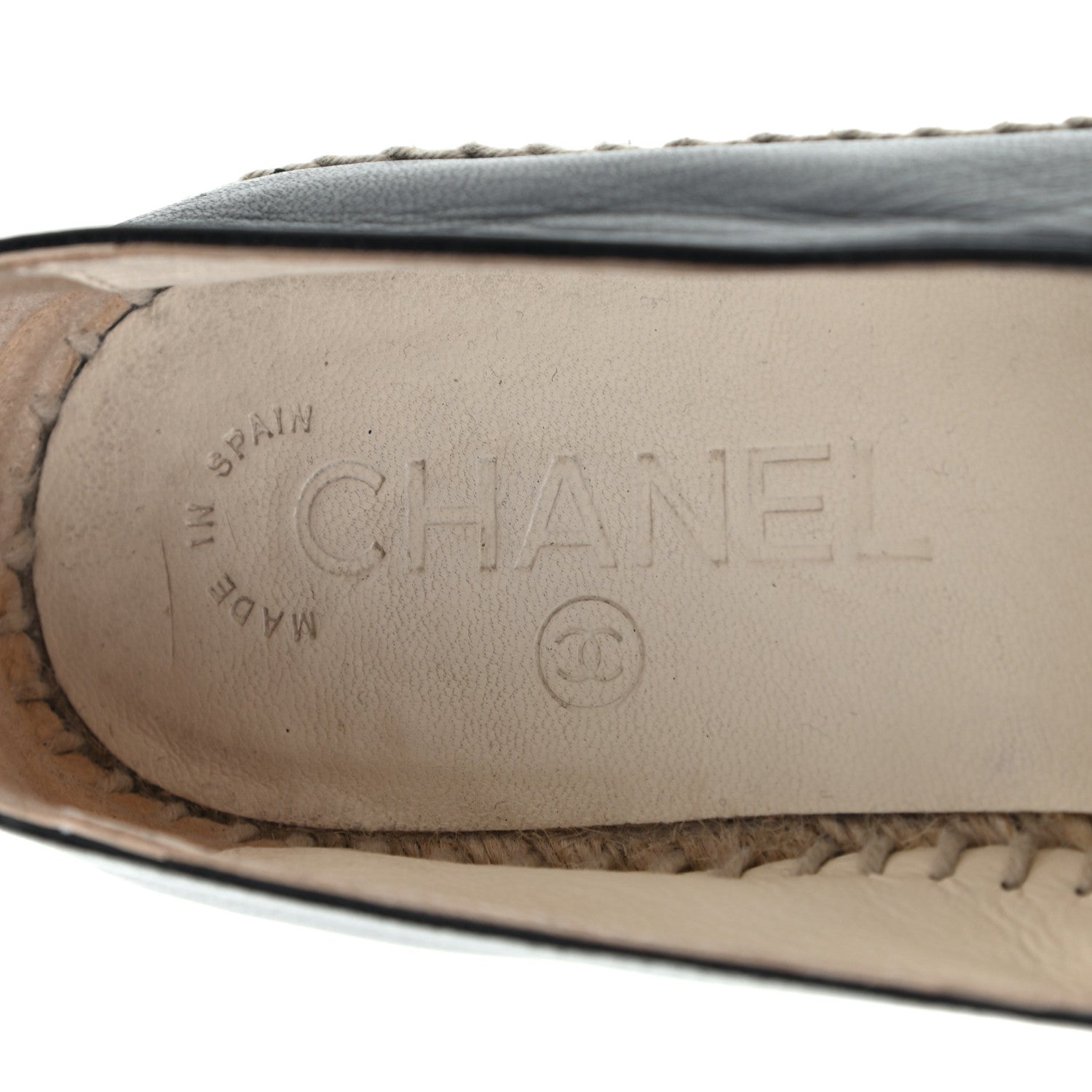 Chanel Lambskin CC Espadrilles 37 Black 9 of 10