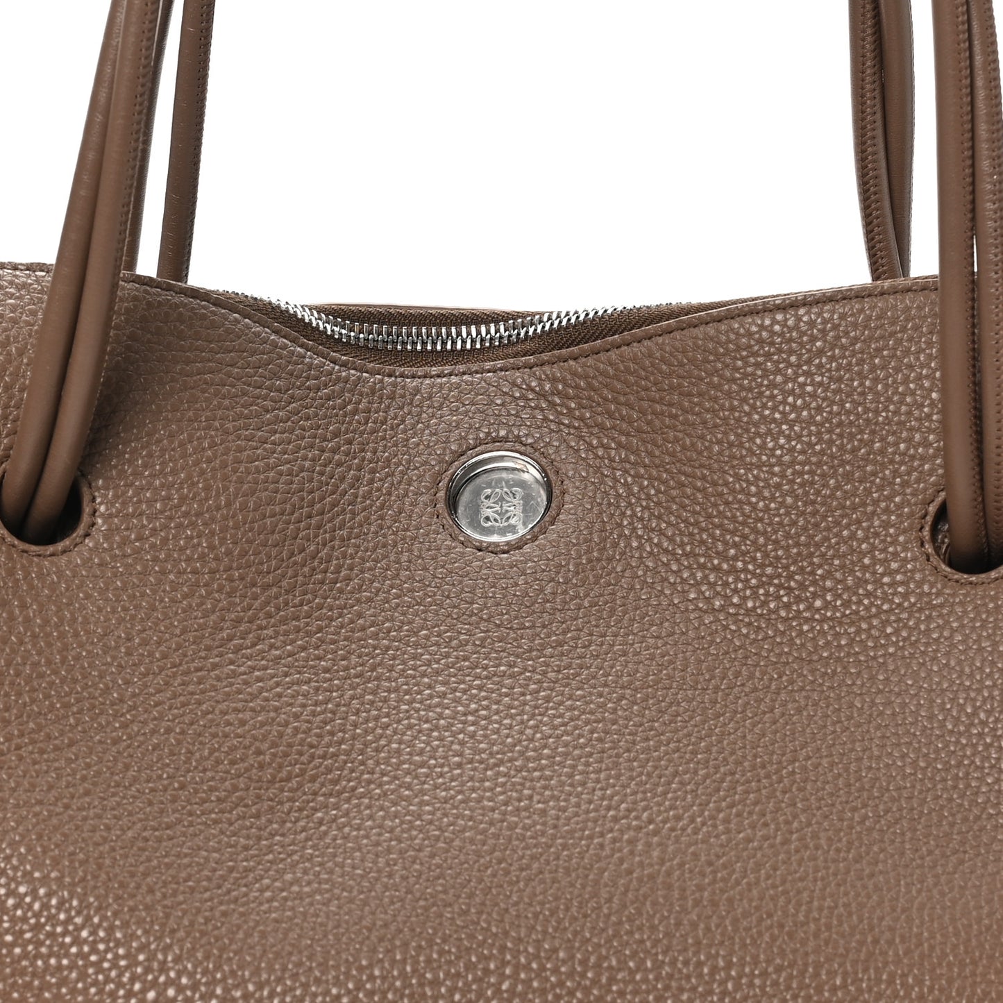 Supple Grained Calfskin Large Madrid Bag  Taupe
