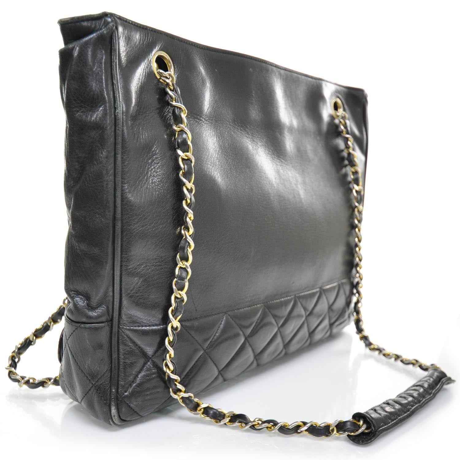 Chanel Lambskin Shoulder Bag Black GHW 2 of 11