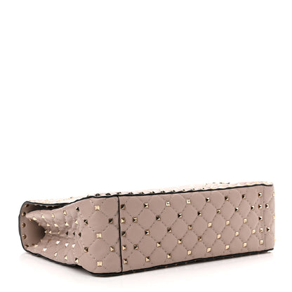 Valentino Garavani Lambskin Medium Rockstud Spike Shoulder Bag Poudre 4 of 9