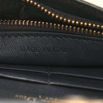 Christian Dior Metallic Patent Micro-Cannage Diorama Wallet on Chain Pouch Gold 7 of 9