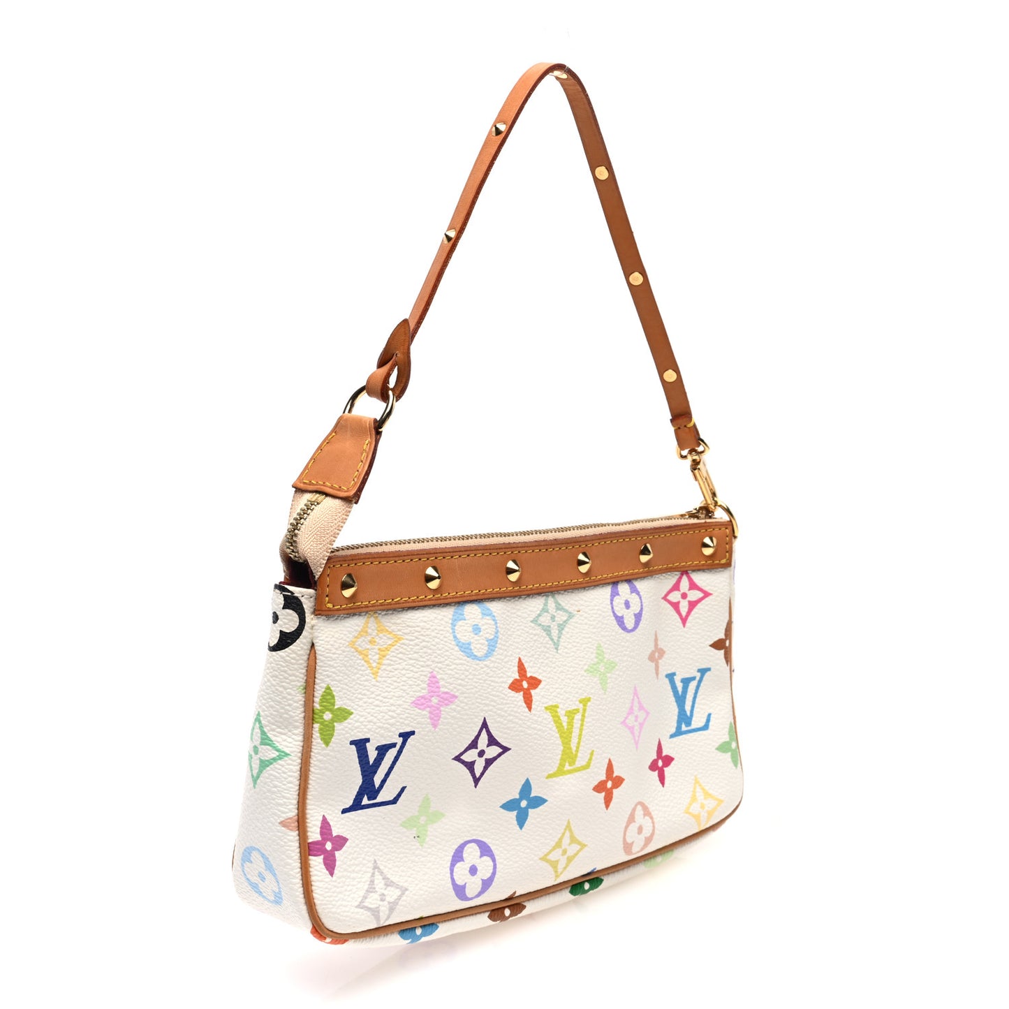 Monogram Multicolor Pochette Accessories White
