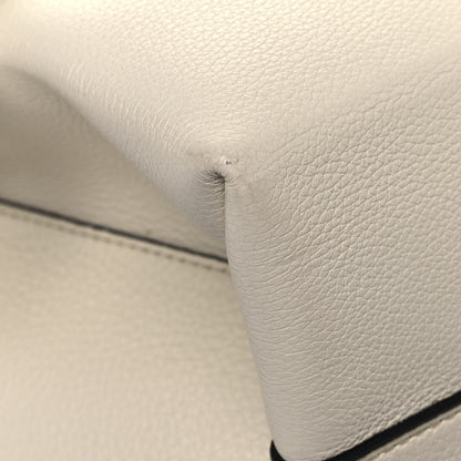 Valentino Garavani Pebbled Calfskin VRing Tote Bag Light Ivory 8 of 14