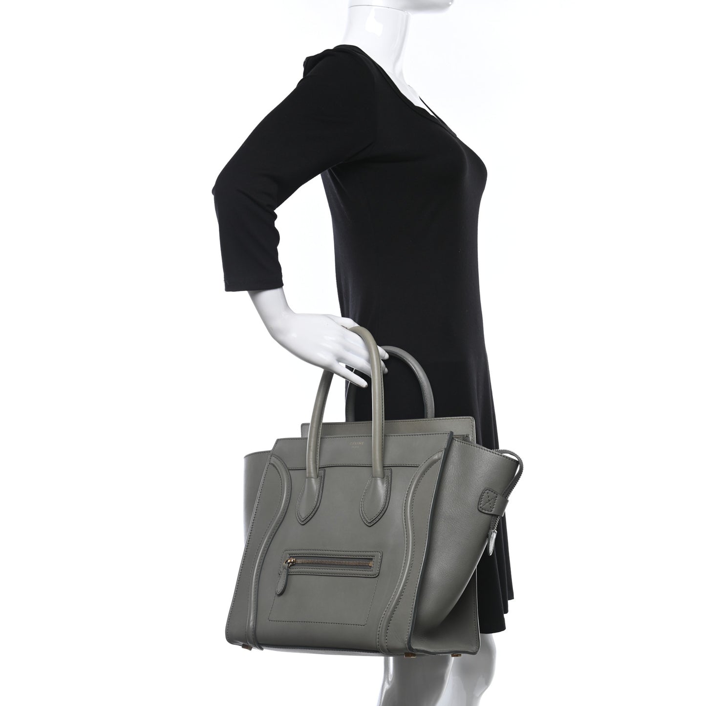 Smooth Calfskin Mini Luggage Grey