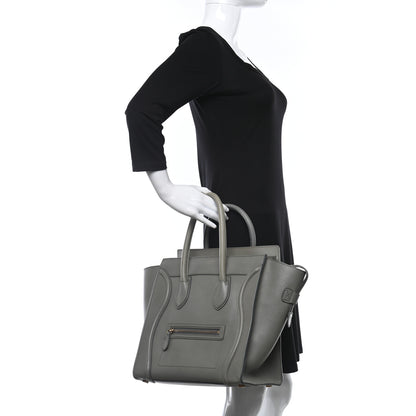 Celine Smooth Calfskin Mini Luggage Grey 3 of 9