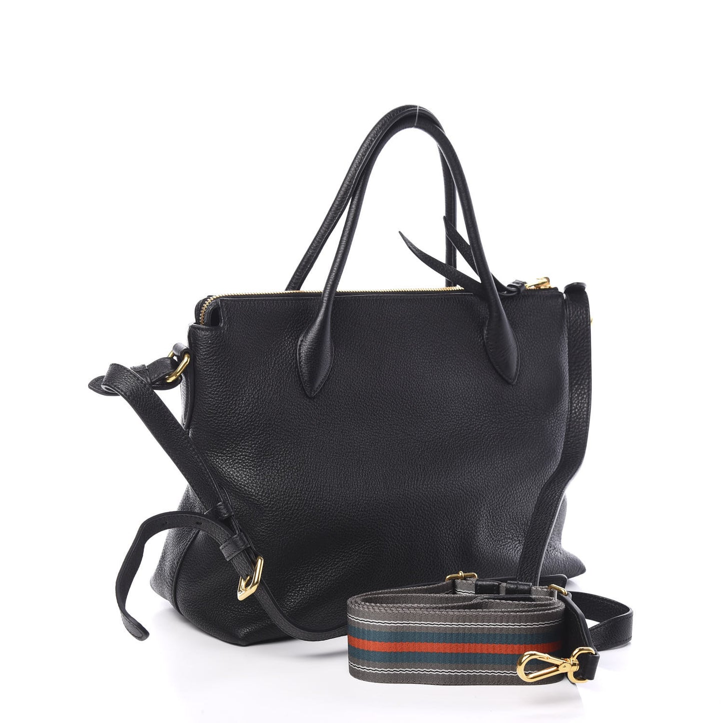 Vitello Daino Tote Black