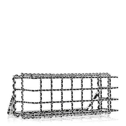 Chanel Brass Calfskin Grocery By Chanel Minaudiere Shopping Basket Silver 4 of 9