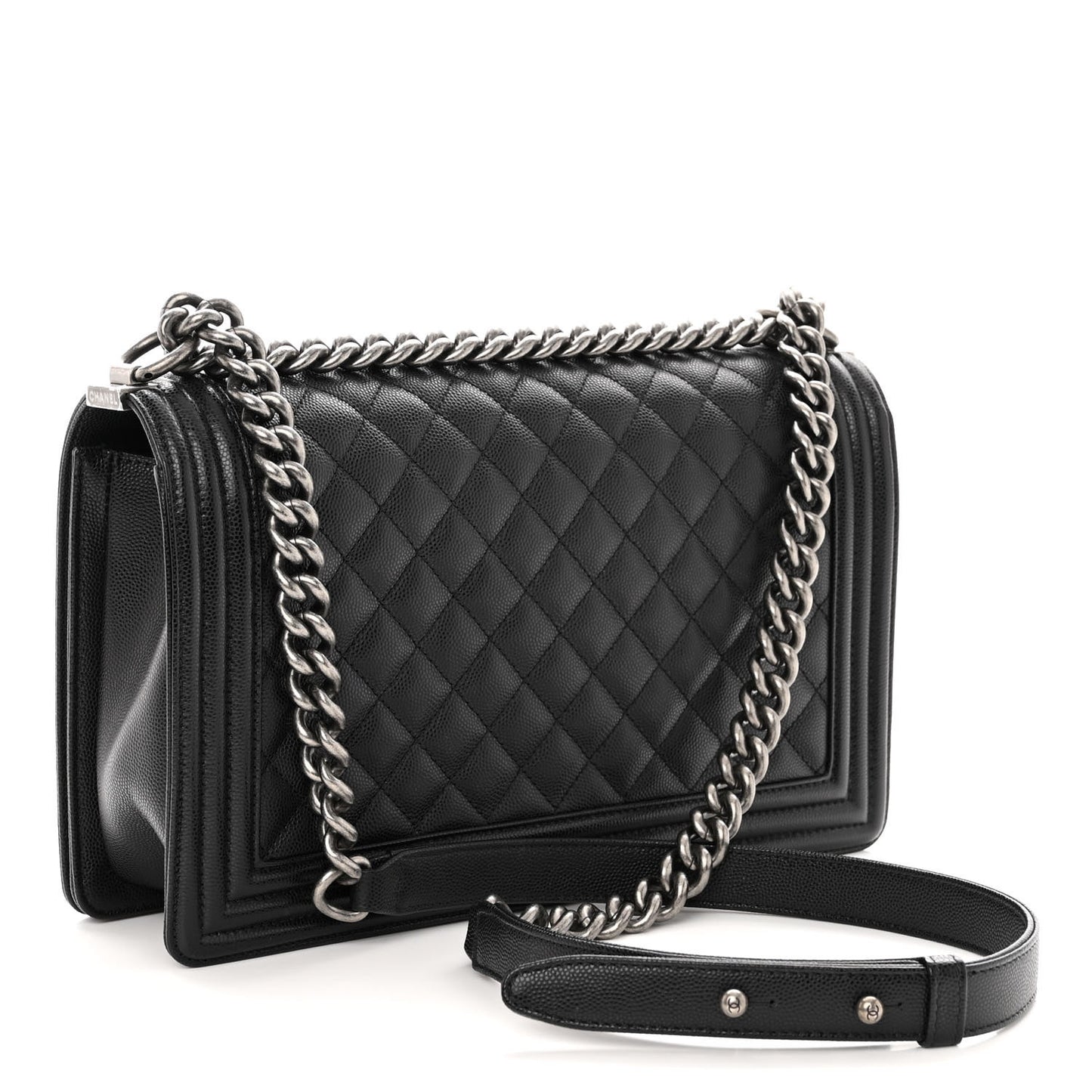 Caviar Quilted New Medium Boy Flap Black