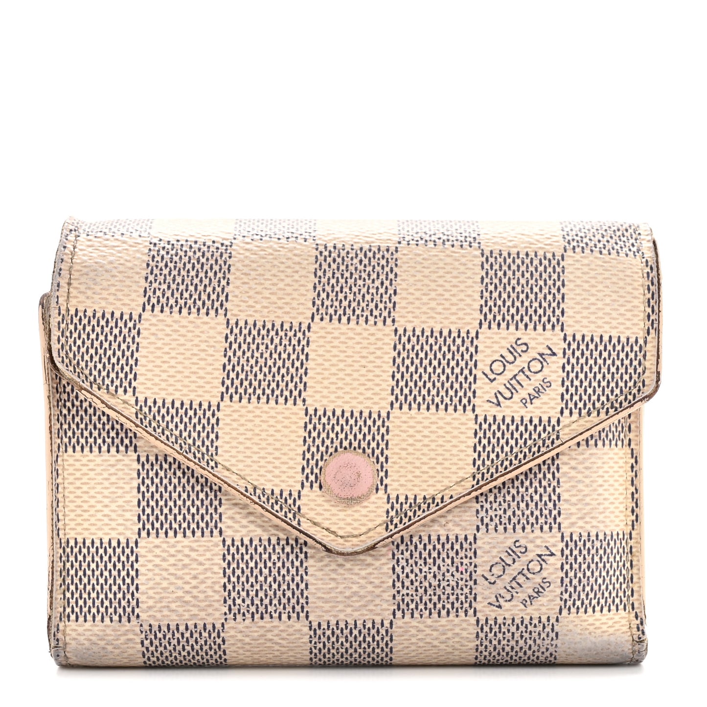 Damier Azur Victorine Wallet Rose Ballerine