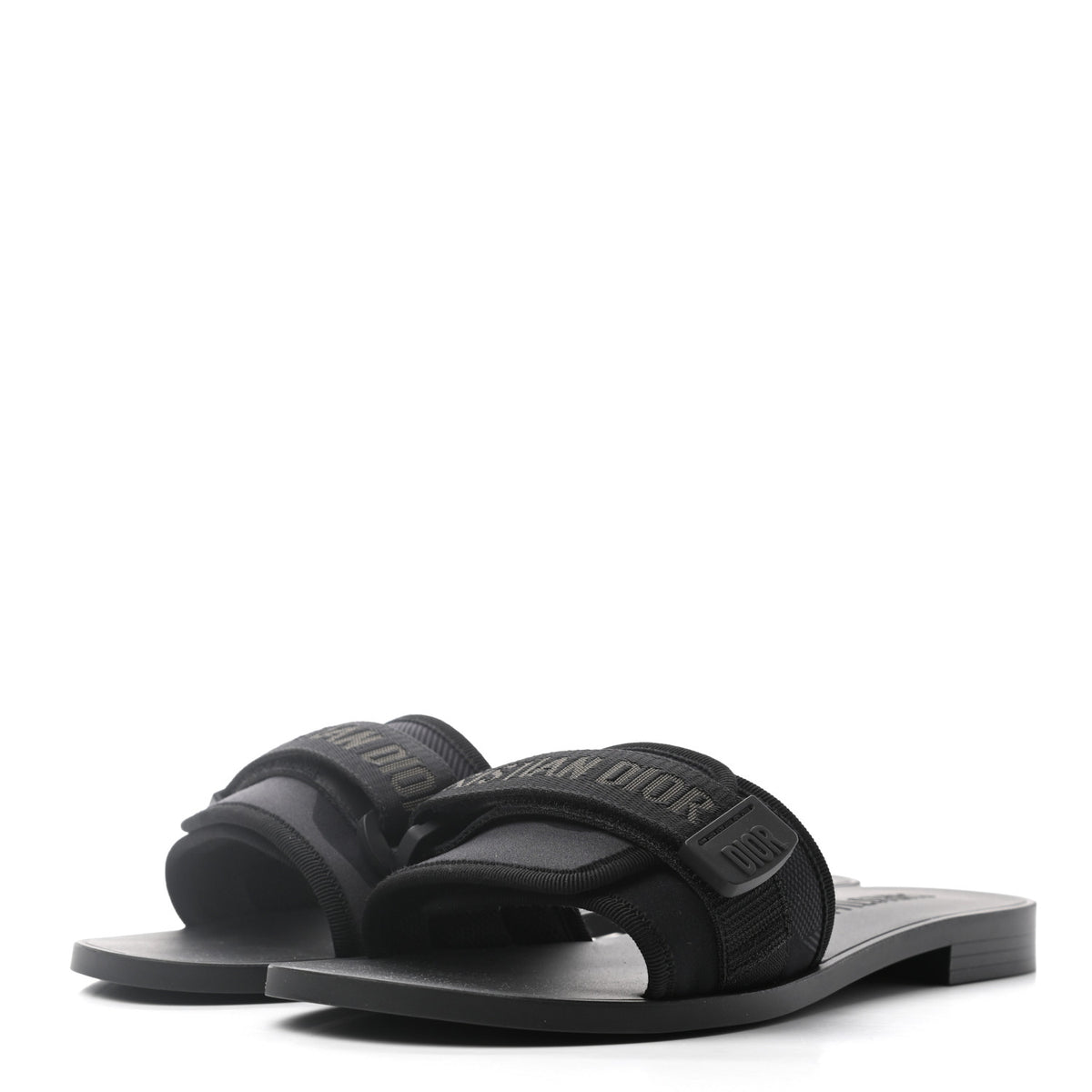 Technical Stretch Fabric Camouflage Dio(r)evolution Slide Sandals 38 Black Military