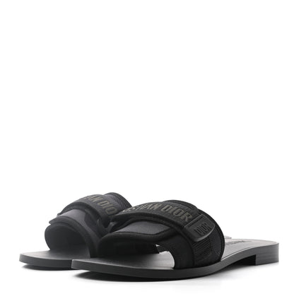 Christian Dior Technical Stretch Fabric Camouflage Dio(r)evolution Slide Sandals 38 Black Military 3 of 8