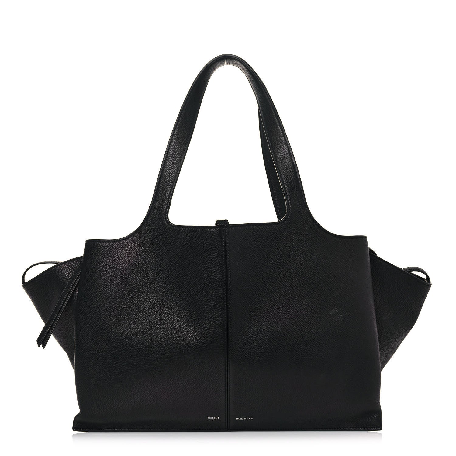 Celine Baby Grained Calfskin Medium Tri-Fold Bag Black 1 of 13