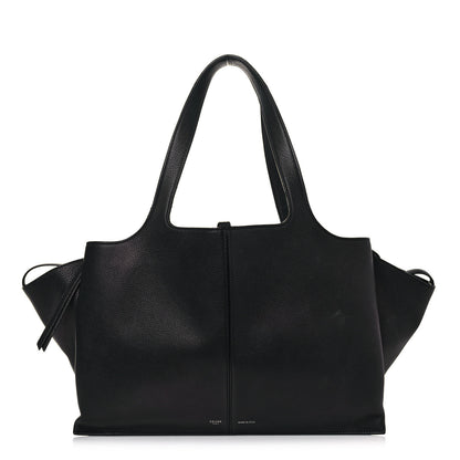 Celine Baby Grained Calfskin Medium Tri-Fold Bag Black 1 of 13