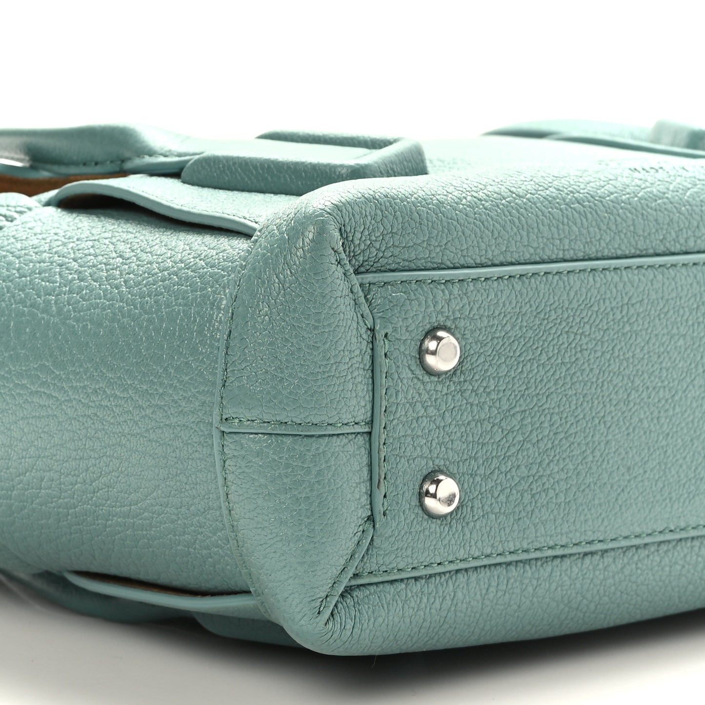 Grained Calfskin Maxi Intrecciato Arco 33 Blue
