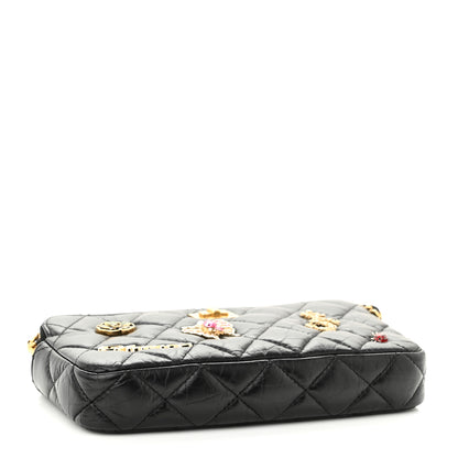 Chanel Aged Calfskin Lucky Charms 2.55 Reissue Small Clutch With Chain Black 4 of 13
