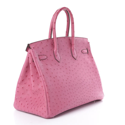 Hermes Ostrich Birkin 35 Fuchsia 2 of 8