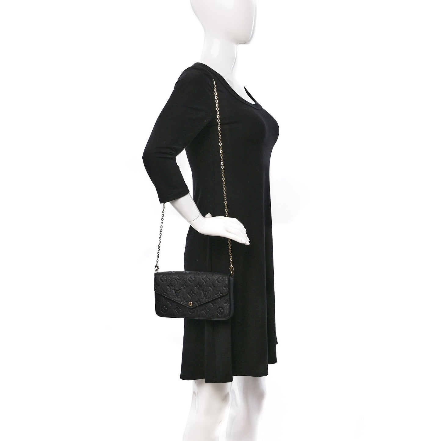 Empreinte Pochette Felicie Chain Wallet Black