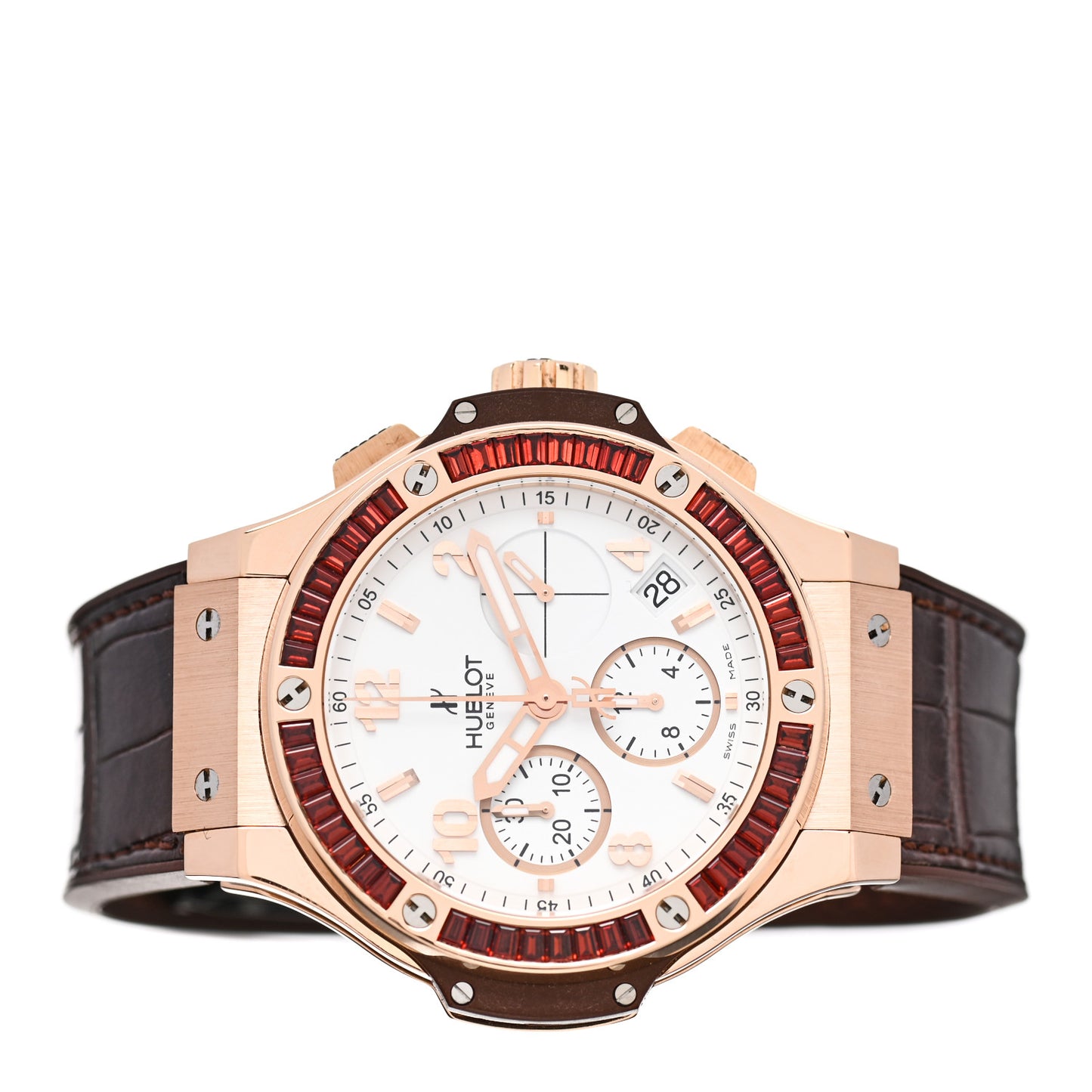 18K Rose Gold Alligator Garnet 41mm Big Bang Tutti Frutti Automatic Watch 341.PC.2010.LR.1903