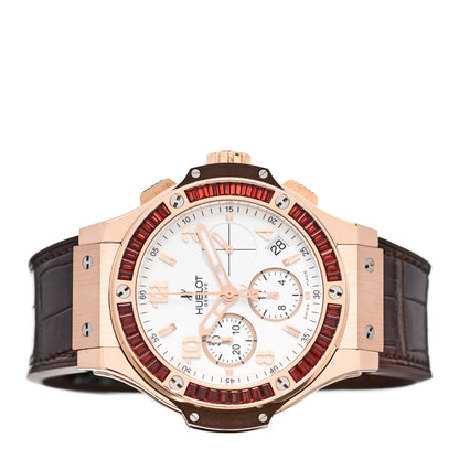 Hublot 18K Rose Gold Alligator Garnet 41mm Big Bang Tutti Frutti Automatic Watch 341.PC.2010.LR.1903 2 of 4