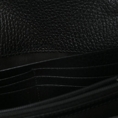 Gucci Dollar Calfskin GG Supreme Monogram Petite GG Marmont Wallet Chain Bag Black Beige Ebony 7 of 11