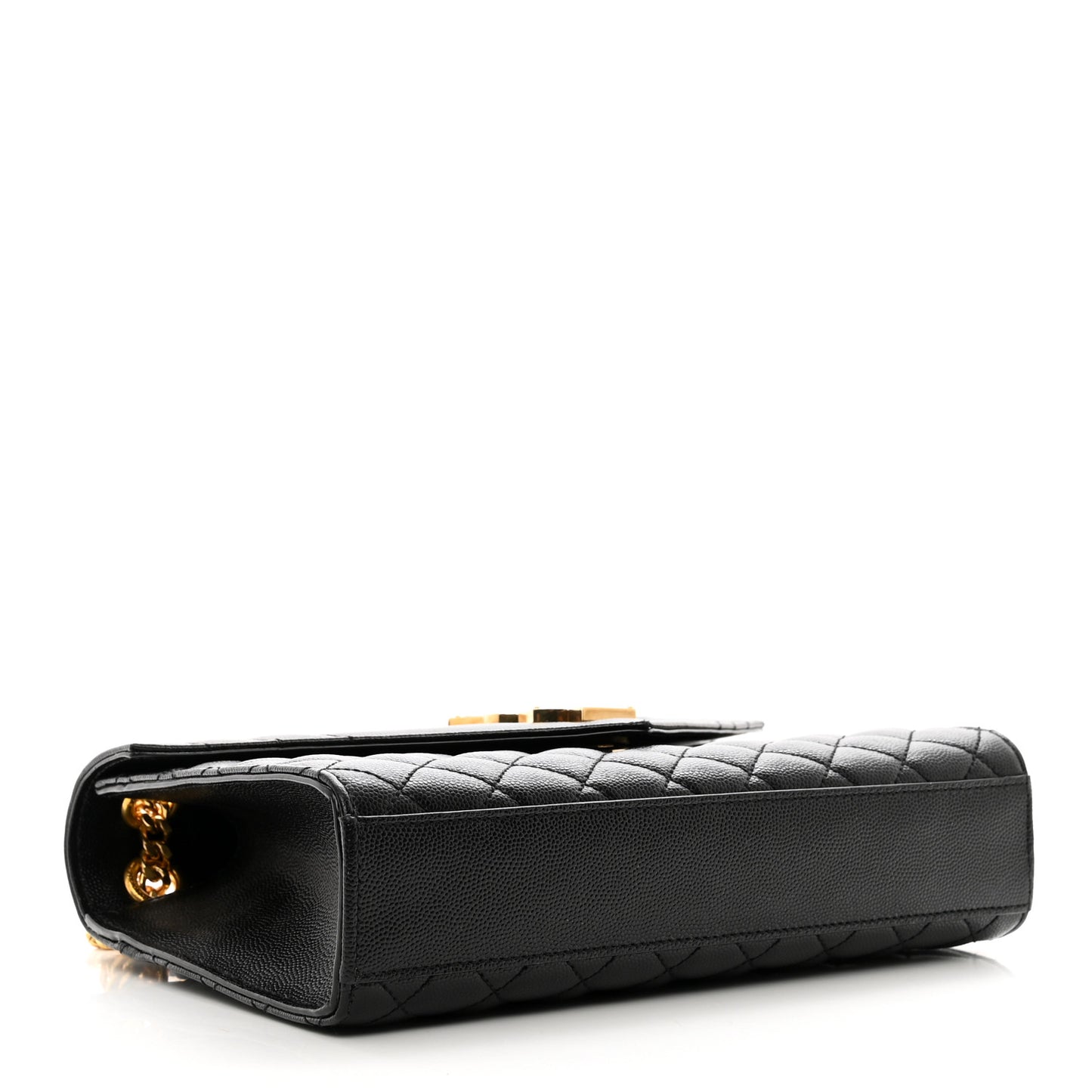 Grain De Poudre Textured Mixed Matelasse Triquilt Medium Monogram Satchel Black