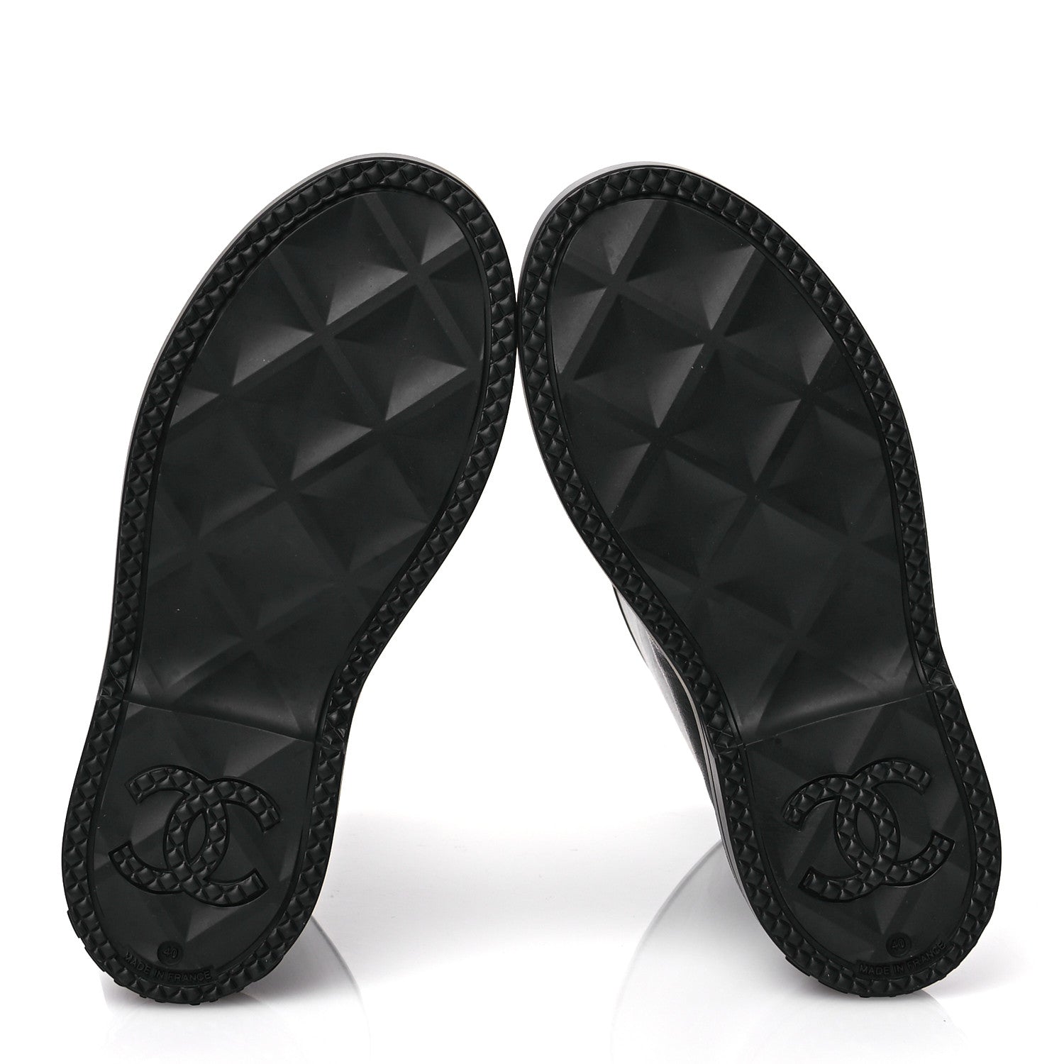 Chanel Caoutchouk CC High Boots 40 Black 5 of 9