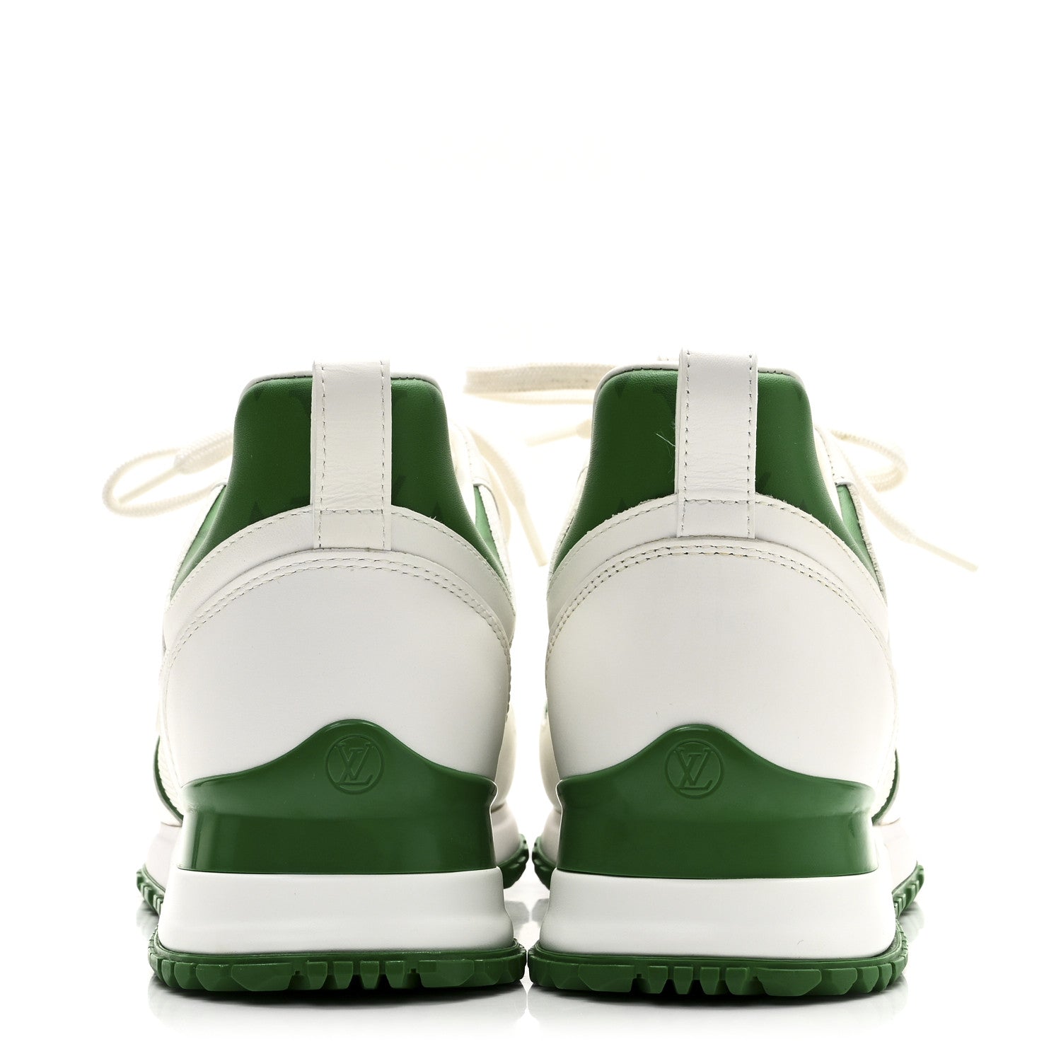 Louis Vuitton Calfskin Monogram Run Away Sneakers 37 White Green 6 of 12