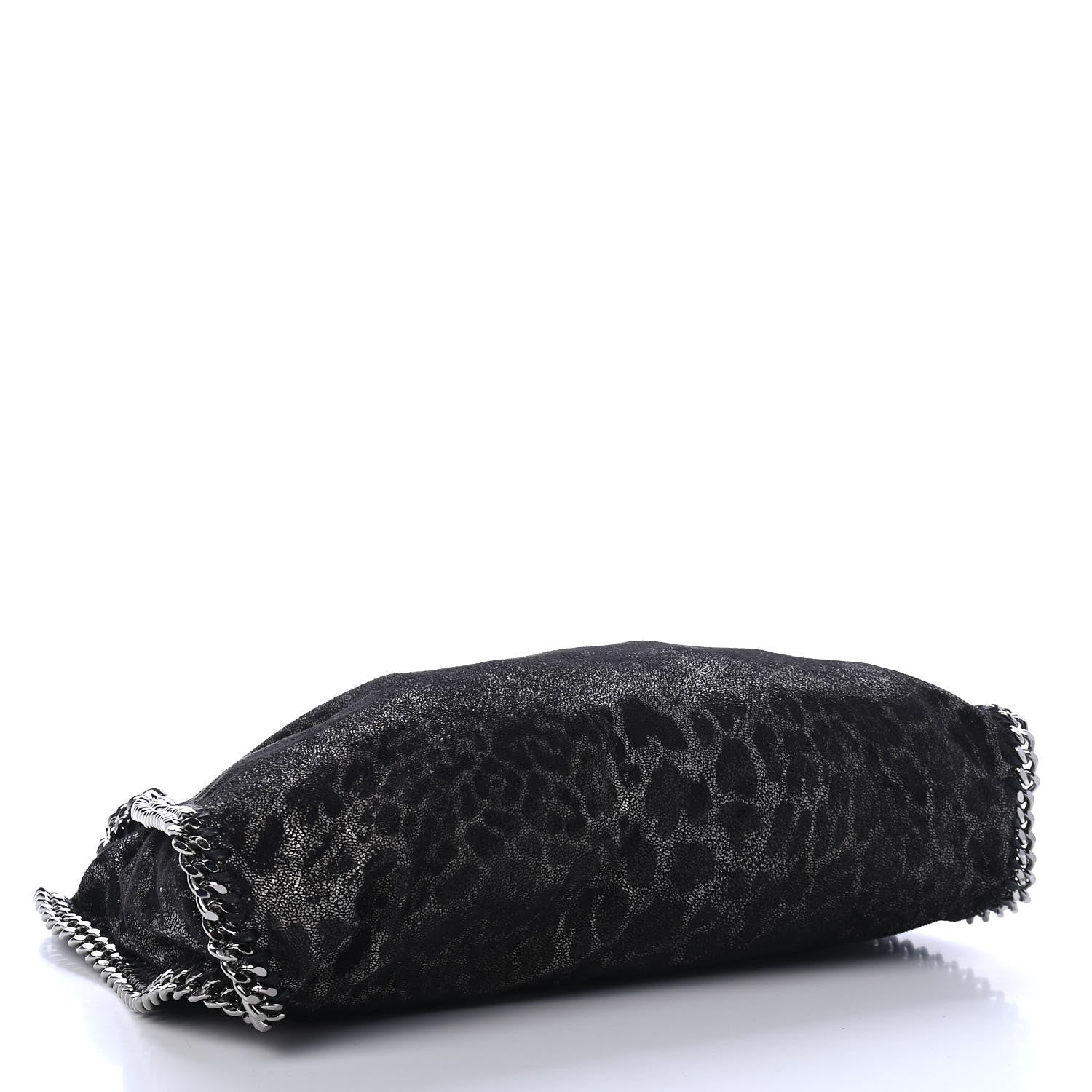 Stella McCartney Shaggy Deer Leopard Print Falabella Fold Over Tote Grey 3 of 4