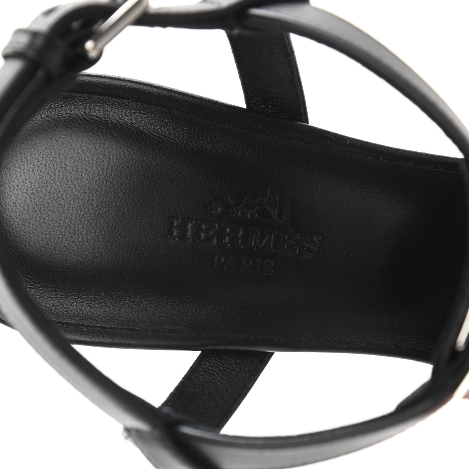 Hermes Calfskin Elancee 90 Sandals 36.5 Black 7 of 10