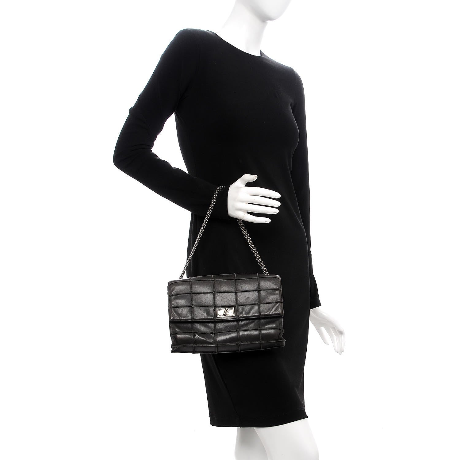 Chanel Lambskin Medium Patchwork Mademoiselle Flap Grey 2 of 12