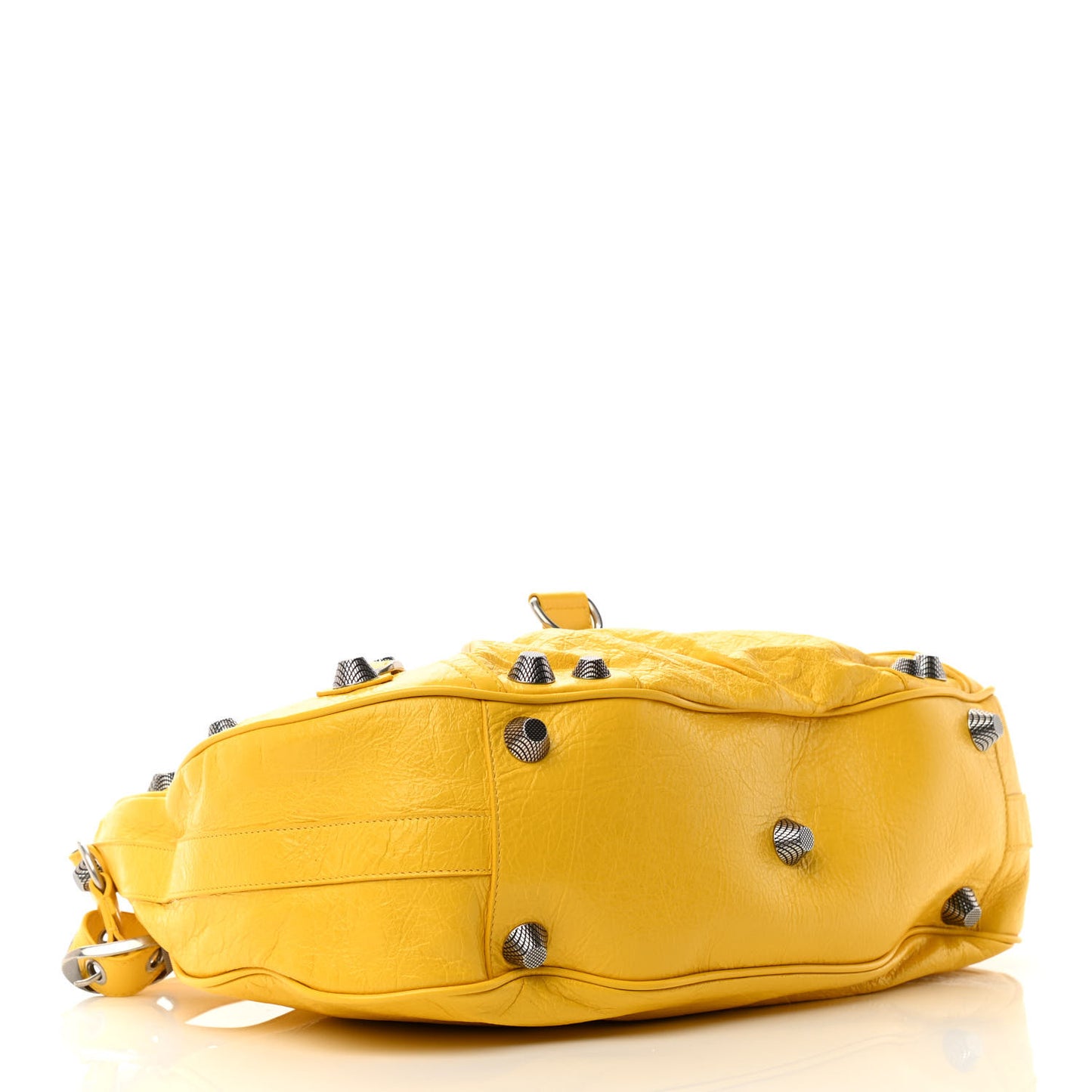 Agneau Arena Large Le Cagole Shoulder Bag Yellow