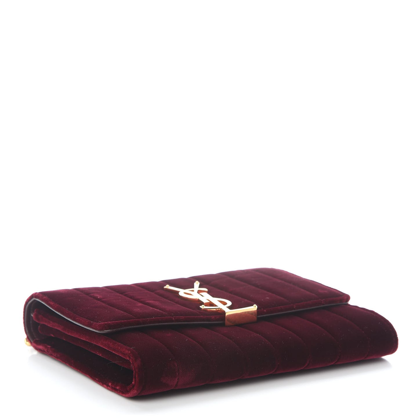 Velvet Matelasse Vicky Chain Bag Burgundy
