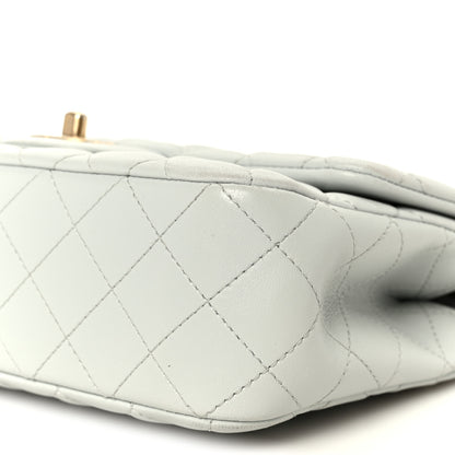 Chanel Lambskin Quilted Small Sweet Camellia Flap Light Blue 11 of 12
