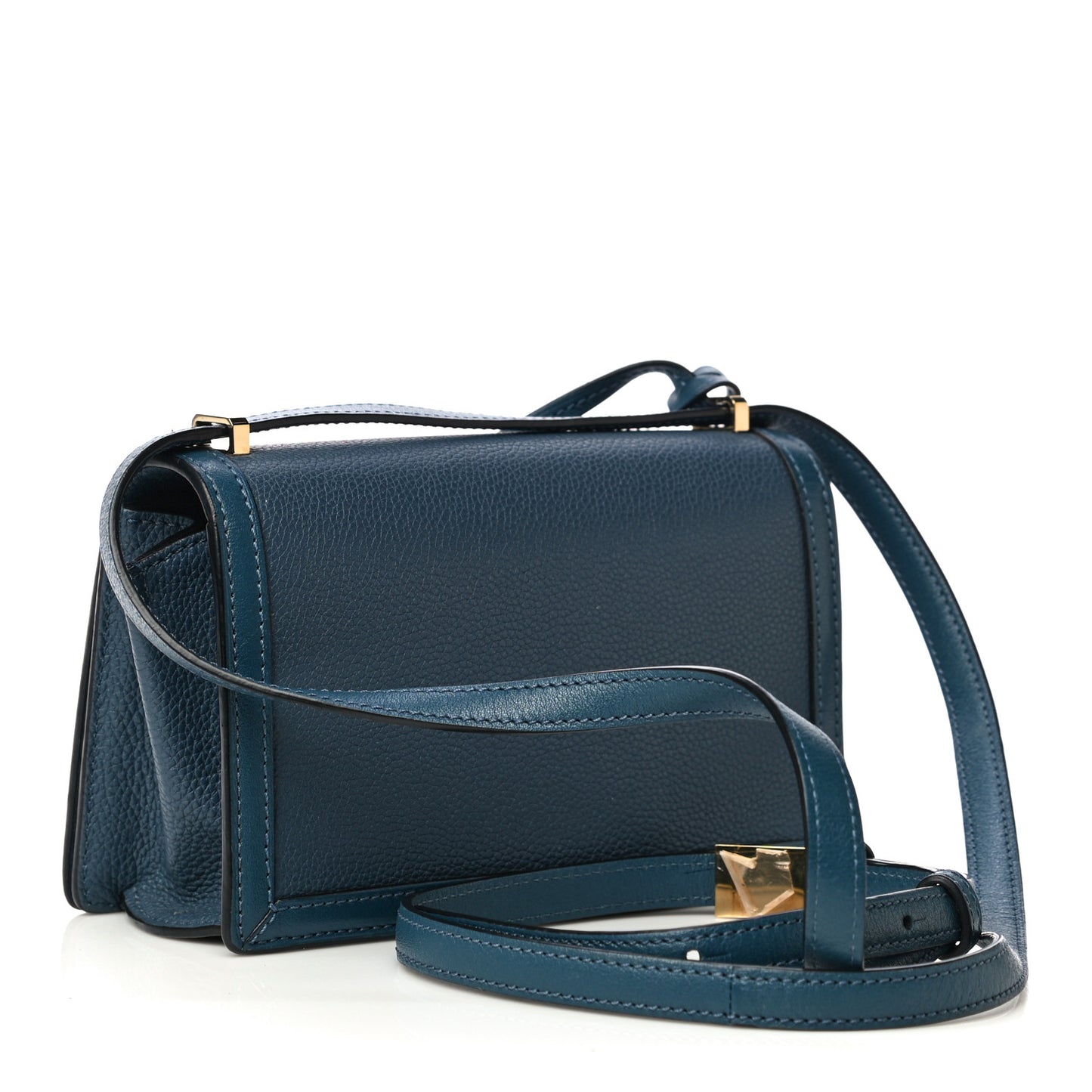 Calfskin Mini Barcelona Shoulder Bag Navy