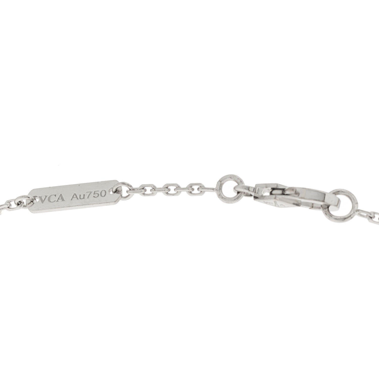 Van Cleef & Arpels 18K White Gold Trace Chain Necklace 4 of 6