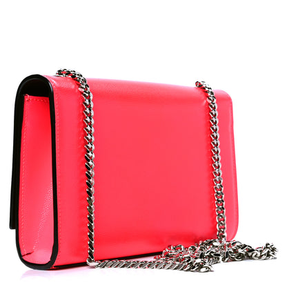 Saint Laurent Patent Grain de Poudre Small Monogram Kate Satchel Neon Pink 2 of 4