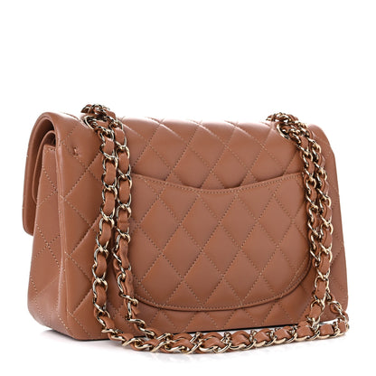 Chanel Lambskin Quilted Small Double Flap Brown 3 of 10