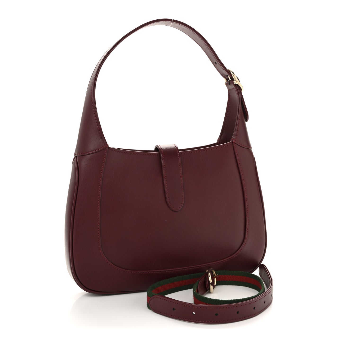 Calfskin Small Jackie Shoulder Bag Rosso Ancora