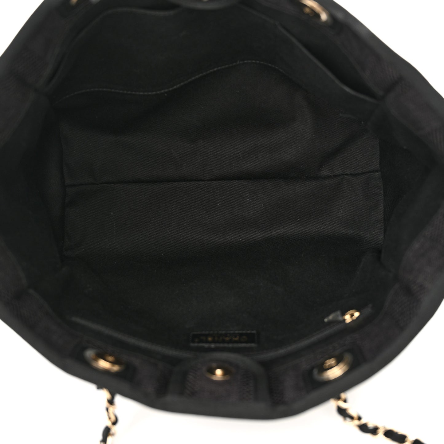 Mixed Fibers Striped Small Deauville Tote Black