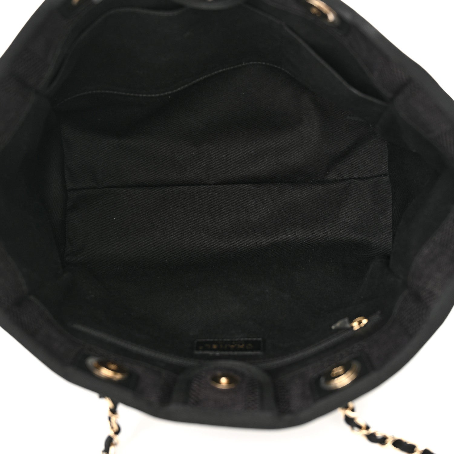Chanel Mixed Fibers Striped Small Deauville Tote Black 5 of 11