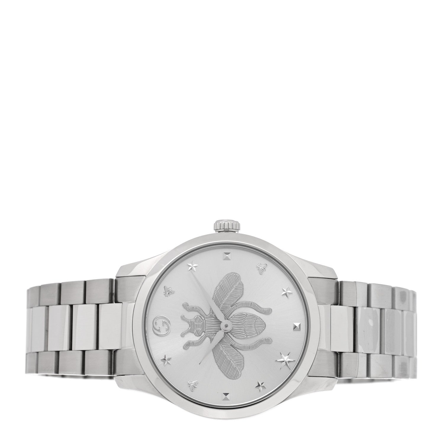 Gucci Stainless Steel 38mm G-Timeless Bee Quartz Watch 2 of 5