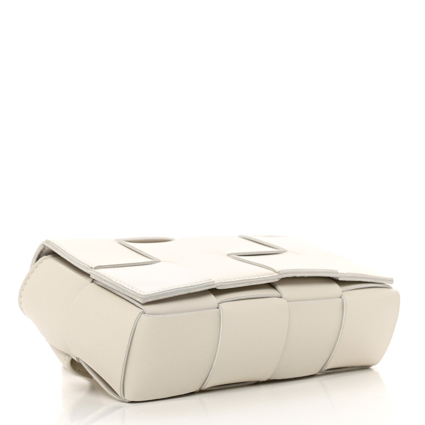 Nappa Maxi Intreccio The Belt Cassette Bag White