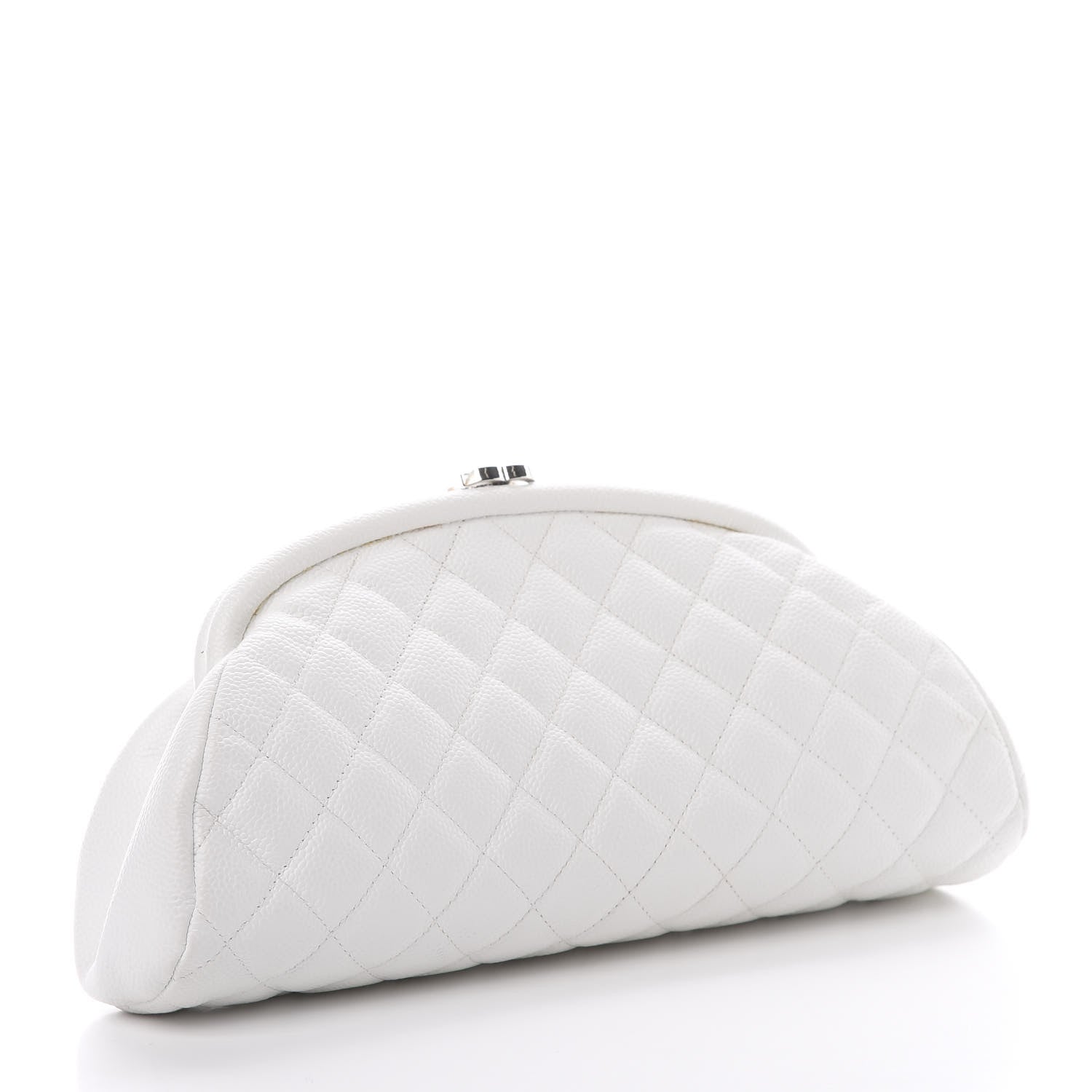 Chanel Caviar Quilted Timeless Clutch White 3 of 10