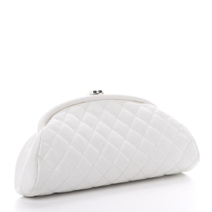 Chanel Caviar Quilted Timeless Clutch White 3 of 10