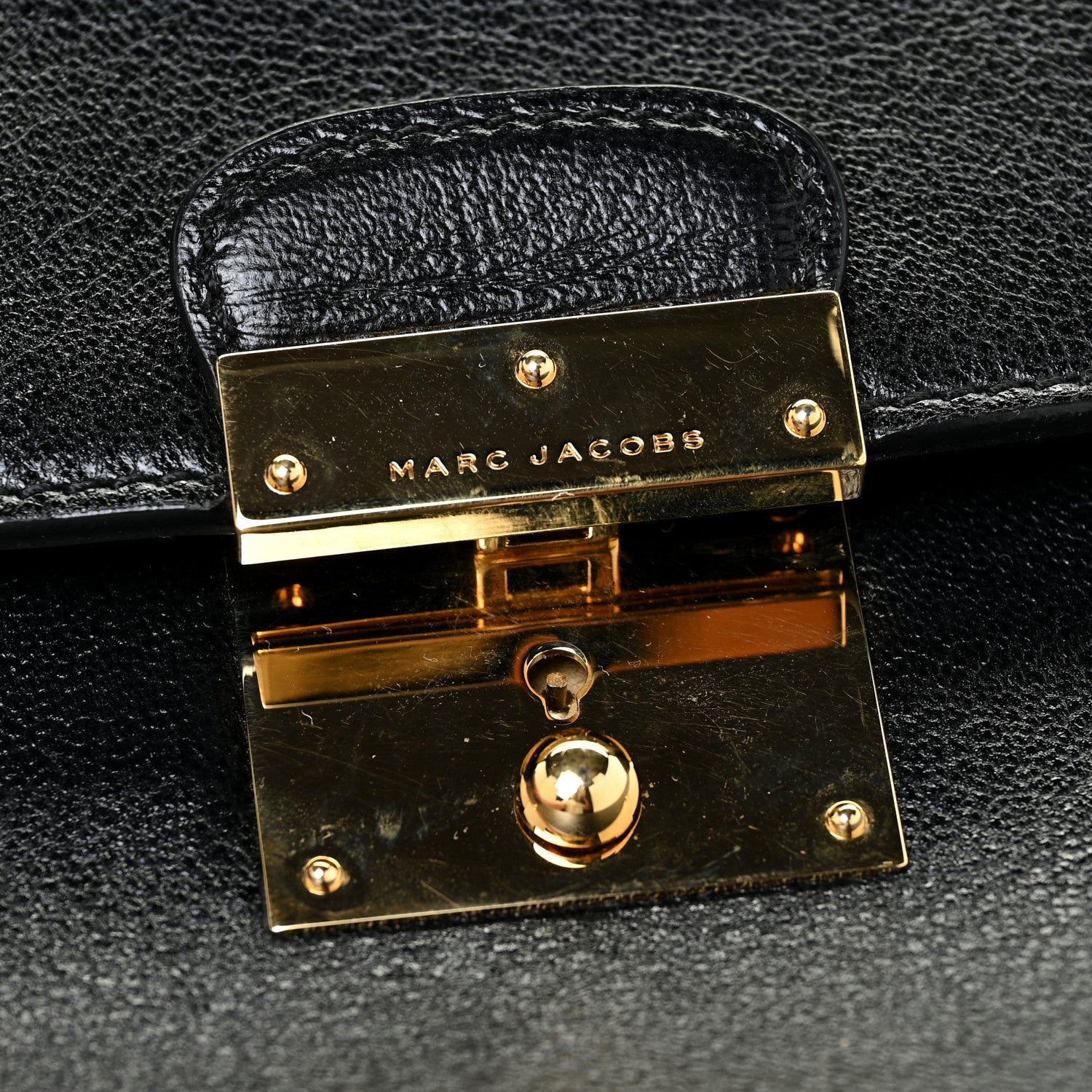 Marc Jacobs Textured Calfskin Satchel Black 17 of 17